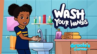 Wash Your Hands Song  Healthy Habits with Gracie’s Corner  Nursery Rhymes  Kids Songs [upl. by Atiuqrahc]