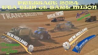 Pressage et ramassage paille 2024 Part 1 [upl. by Kalam]