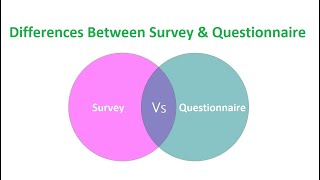 Differences Between Survey and Questionnaire [upl. by Lepley]