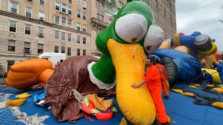 NYC LIVE Macys Thanksgiving Day Parade Balloon Inflation 2023 [upl. by Volkan159]