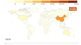 Covid landamento dei contagi nel mondo dallinizio della pandemia a oggi la videoanimazione [upl. by Yerkovich]