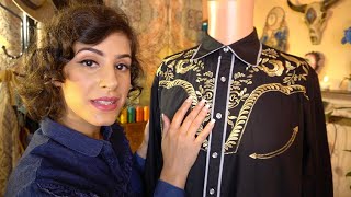 ASMR Western Cowboy Cowgirl Suit Fitting 🧵 Full Body Styling  Measuring amp Tailoring  Fabric Sound [upl. by Corron]