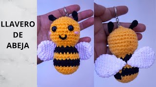 LLAVERO ABEJA A CROCHETABEJA AMIGURUMI TUTORIAL [upl. by Stefania984]