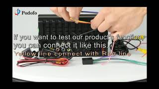 Car MP5 player Power cable connect video [upl. by Hulda943]