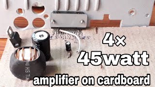 4×40 watt 4 channel audio amplifier from ic tda7388 diy [upl. by Saffren655]