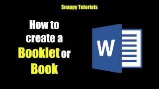 Create a Booklet or Book  Microsoft Word [upl. by Trinity428]