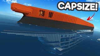 I Got Stuck in a SINKING Capsized Cruise Ship in Stormworks Sinking Ship Survival [upl. by Clari]