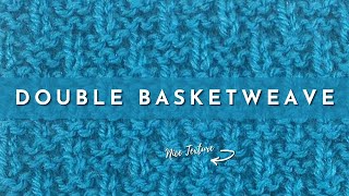 How to Knit the Double Basketweave Knitting Stitch Pattern  English Style [upl. by Neirod]