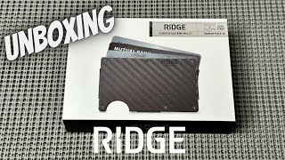 UNBOXING  Ridge Wallet Carbon Fiber 3K EDC Wallet [upl. by Nnasus]