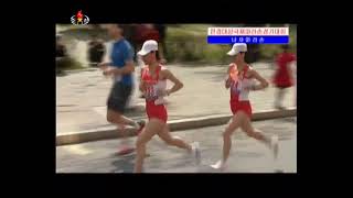 DPR Korea Pyongyang Marathon 2016  women [upl. by Meibers362]