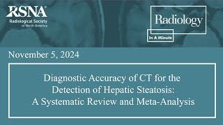 Diagnostic Accuracy of CT for Detection of Hepatic Steatosis MetaAnalysis [upl. by Nomyaw]