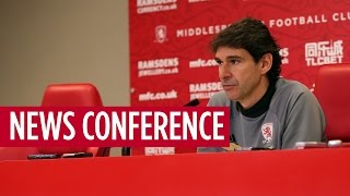 NEWS CONFERENCE  Aitor Karanka on Arsenal away [upl. by Keane459]