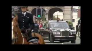 Diamond Jubilee 4 HM The Queen leaves Windsor Castle for the parade ground [upl. by Sheba]