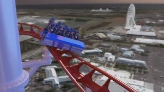 Worlds tallest coaster  Skyscraper coming to Skyplex Orlando  CGI rendering [upl. by Atteuqcaj]