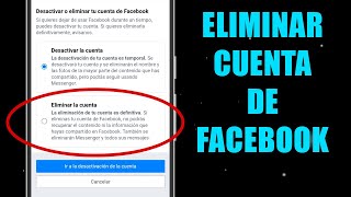 Como Eliminar mi Cuenta de Facebook para Siempre desde mi Celular 2021 [upl. by Mitran]