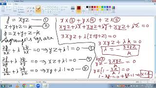 Lagrange method of multipliers part 2 Unit 3 [upl. by Neetsirk]