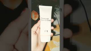 Toneup sun cream made in Korea ayeshafk foryou sun cream tone up [upl. by Aldis810]