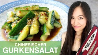 REZEPT Chinesischer Gurkensalat  Verlosung [upl. by Anwad]