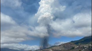 Volcano erupts on Spains Canary Islands  AFP [upl. by Aryc]