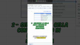 GOOGLE FOGLI TIPS Notazione Scientifica googlesheet analisidati excel [upl. by Winfrid]