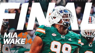 Miami Hurricanes Vs Wake Forest Demon Deacons OUR DEFENSE SHOWED UP Game 11 Recap [upl. by Anirac]