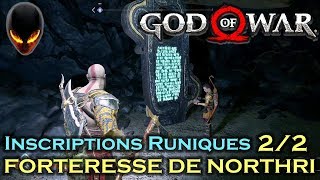 GOD OF WAR Inscriptions Runiques  FORTERESSE DE NORTHRI Midgard 22 [upl. by Giffer]