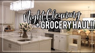 Clean With Me After Dark  Night Cleaning  Grocery Haul [upl. by O'Rourke]