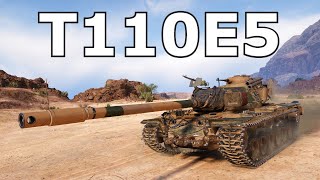 World of Tanks T110E5  2 Kills 102K Damage [upl. by Hnao]