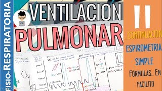 Ventilación Pulmonar VOLÚMENES CAPACIDADES Fórmulas ESPIROMETRIA Fisiología Respiratoria  P2 [upl. by Earized]