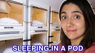 We Stayed In A Japanese Capsule Hotel [upl. by Maia]