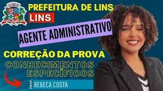 Concurso Prefeitura de Lins Correção da Prova Parte Conhecimentos Específicos [upl. by Adah197]