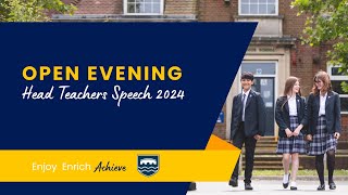 Head Teachers Open Evening Speech 2024 [upl. by Ahsian]