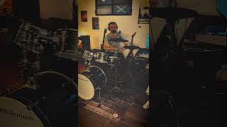 Goofing around on a brutal riff I wrote ages ago  Millennium Mps1000 blastbeats millenium drums [upl. by Kelli]