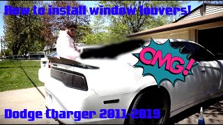 HOW TO INSTALL WINDOW LOUVERS ON DODGE CHARGER [upl. by Mcgraw]