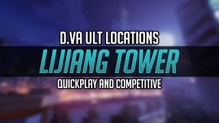 LIJIANG TOWER  DVa Ult Locations  Overwatch [upl. by Martz]