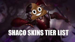 Shaco Skins Tier List [upl. by Nnairet]