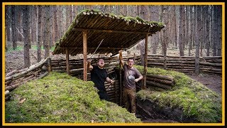 Bushcraft Camp S04E07 Grubenhaus 20 ohne Moos nix los  Lagerbau Outdoor Super Shelter [upl. by Pish781]