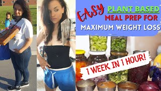 MEAL PREP WITH ME FOR MAXIMUM VEGAN WEIGHT LOSS  WFPB  STARCH SOLUTION MEAL PREP [upl. by Pirozzo]