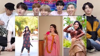 BTS REACTION Must Watch New Song Dance Video 2024 Anushka Sen Jannat Zubair Indias Best Tik tok [upl. by Nuyh]