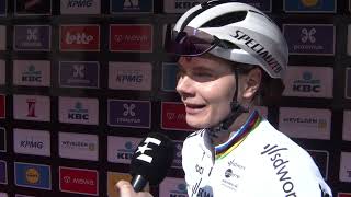 Lotte Kopecky  Interview at the start  GentWevelgem 2024 [upl. by Yennej]