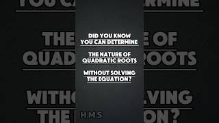 Master quadratic roots in seconds Learn the discriminant trick for Grade 10 math MathTips Shorts [upl. by Waldron]