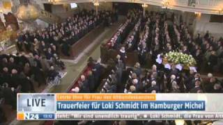 Trauerfeier für Loki Schmidt†91 im Hamburger Michel 88 [upl. by Jaycee]