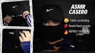 ASMR fabrica scratching  👅Mouth sounds Rápido y Agresivo [upl. by Deeann]