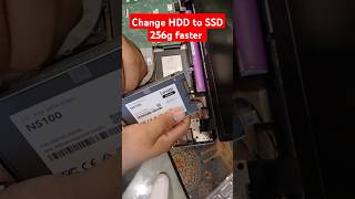 How to change HDD to SSD 256g is faster ssd fix shorts [upl. by Rebmaed]