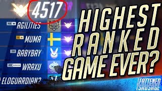 THE HIGHEST SR OVERWATCH GAME EVER 4500 SR TEAMS ft Agilities Wraxu Danteh BabyBay Sleepy [upl. by Eizle907]