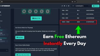 Earn FREE 01 ETH Every Day Earn Free Ethereum Instantly [upl. by Irtimed]