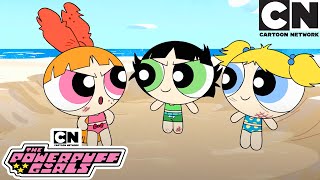 Beach Fight  New Powerpuff Girls Compilation  Cartoon Network [upl. by Coben]