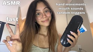 ASMR  Fast Aggressive Hand Movements Mouth Sounds amp Unpredictable Triggers echoey amp rambles [upl. by Vincenty]