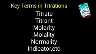 Key Terms in Titrations in Telugu Vamsi Bhavani Tutorials [upl. by Ankney]