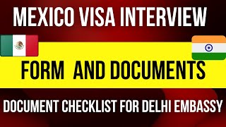 Mexico Visa Interview Documents required and Application form fillup Mexico VISA interview question [upl. by Spiers293]